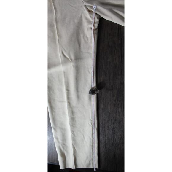 VTG YSL Yves Saint Laurent double pleated high waist straight leg pants size 0 - Picture 9 of 11